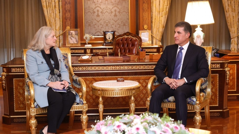 رئيس اقليم كردستان والسفيرة الامريكية..مباحثات حول تطورات سياسية