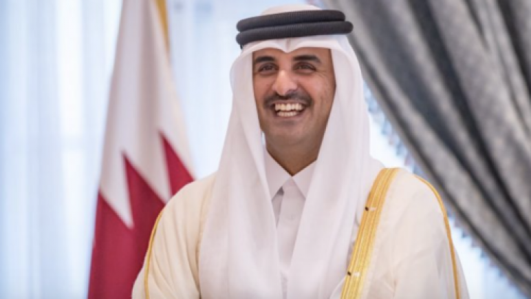 ما عنوان زيارة أمير قطر الى بغداد؟